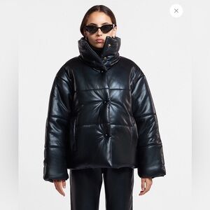 Nanushka HIDE Okobor Alt-Leather Puffer Jacket